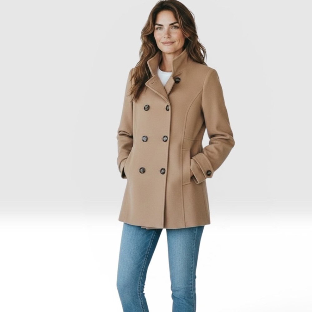Thread & Supply Camel Double Breasted Peacoat Size Small